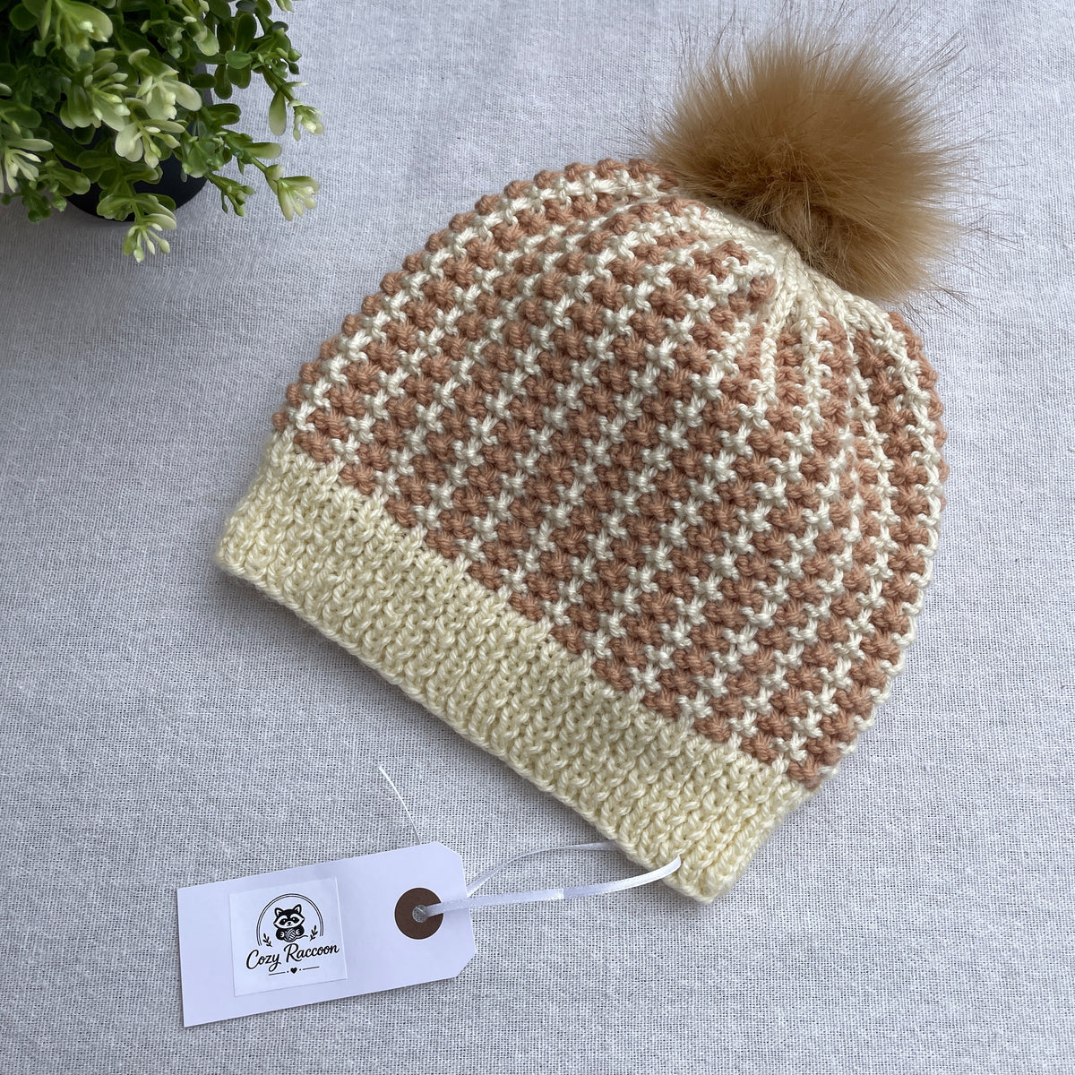Hand Knit Beanie and Mittens Set