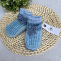 Baby Booties, Blue 6-9 Months
