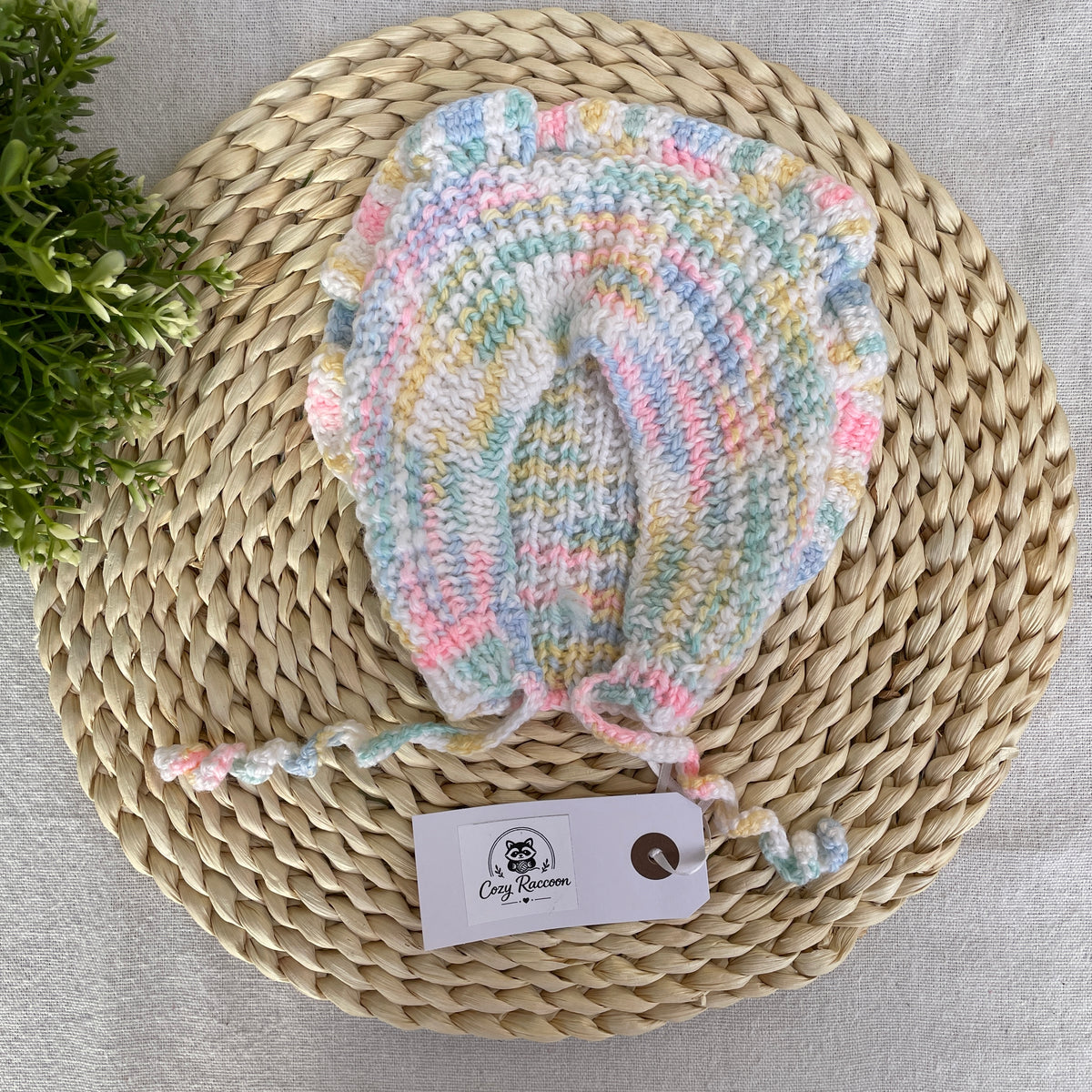 Hand Knit Baby Bonnet