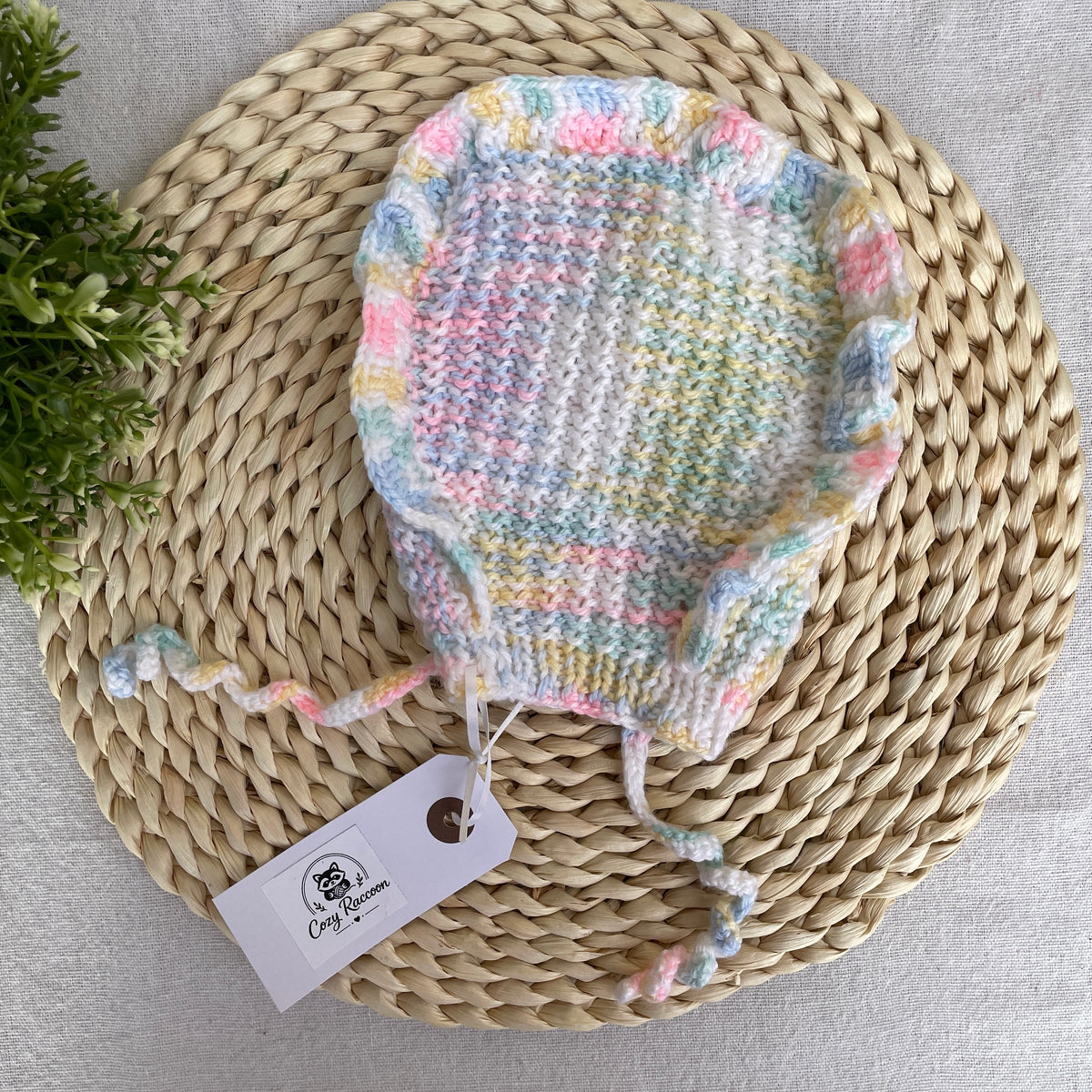 Hand Knit Baby Bonnet