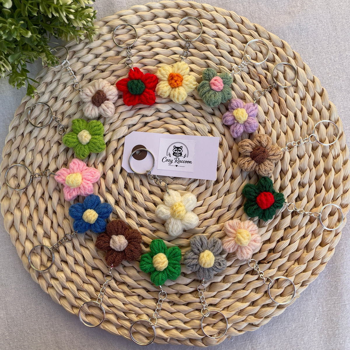 Set of 2 Keychains "Flower"