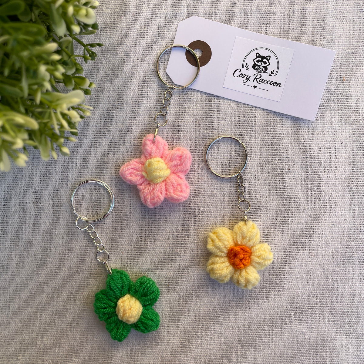 Set of 2 Keychains "Flower"