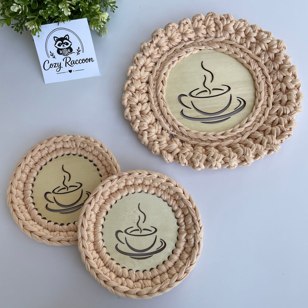 Crochet Coaster Set (3 pc)